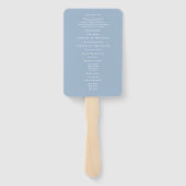 Éventail Programme de mariage Coquillages Côtiers (Dos)