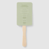 Éventail Programme de mariage côtier en coquillage vert sau (Dos)