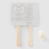 Éventail Programme de mariage cygne (Devant et derrière)