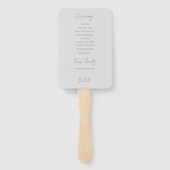 Éventail Programme de mariage cygne (Dos)