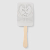 Éventail Programme de mariage cygne (Devant)