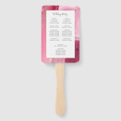 Éventail Programme de mariage d'âge rose or (Dos)