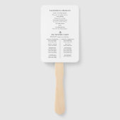 Éventail Programme de mariage d'art de la fleur blanche noi (Dos)