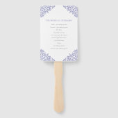 Éventail programme de mariage d'art monogramme (Dos)