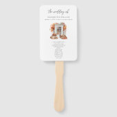 Éventail Programme de mariage d'automne Porte avant blanche (Devant)