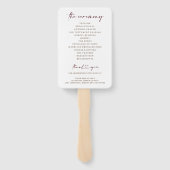 Éventail Programme de mariage d'automne Tournesols Roses Bo (Dos)
