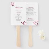 Éventail Programme de Mariage de automne d'automne pour les (Devant et derrière)