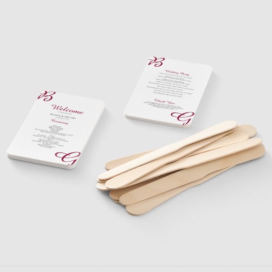 Éventail Programme de Mariage de automne d'automne pour les (Non-assemblé)