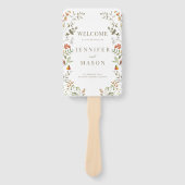 Éventail Programme de Mariage de automne de fleurs d'automn (Devant)