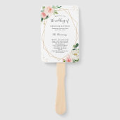 Éventail Programme de mariage de cadre géométrique floral r (Devant)
