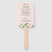 Éventail Programme de mariage de cadre géométrique floral r (Dos)