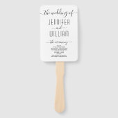 Éventail Programme de mariage de calligraphie écriture curs (Devant)