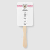 Éventail Programme de mariage de dentelle rose Unicorn Fans (Dos)