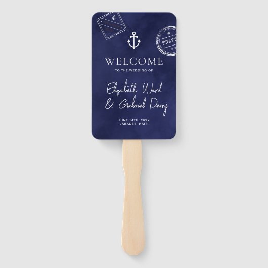 Éventail Programme de mariage de destination de croisières  (Dos)