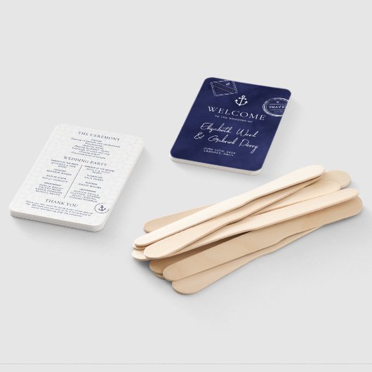 Éventail Programme de mariage de destination de croisières  (Non-assemblé)