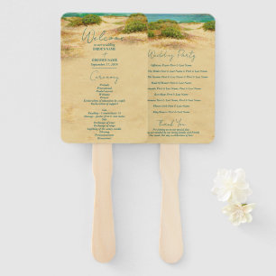 Éventail Programme de mariage de destination de plage côtiè