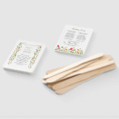 Éventail Programme de mariage de jardin fleur sauvage (Non-assemblé)