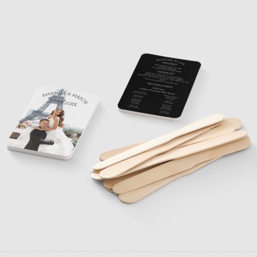 Éventail Programme de mariage de journaux Ventilateur, prog (Non-assemblé)