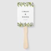 Éventail Programme de mariage de la branche Olive (Devant)
