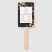 Éventail Programme de mariage de la composition florale mét (Dos)