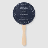 Éventail Programme de mariage de la lune d'argent céleste V (Dos)