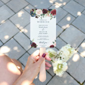 Éventail Programme de mariage de la marine de Bourgogne Ven