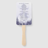 Éventail Programme de mariage de la pinède à l'aquarelle vi (Dos)