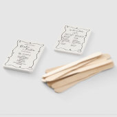 Éventail Programme de mariage de la trame de girofle à main (Non-assemblé)