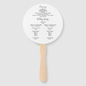 Éventail Programme de mariage de l'aquarelle de la forêt de (Dos)