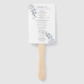Éventail Programme de mariage de l'aquarelle de la prairie (Dos)