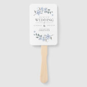 Éventail Programme de mariage de l'aquarelle de la prairie (Devant)