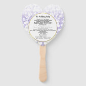 Éventail Programme de mariage de l'arbre à feuilles en form (Dos)