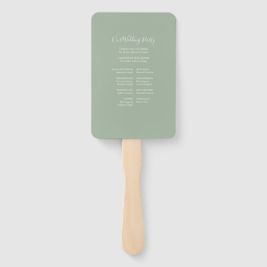 Éventail Programme de mariage de Lighthouse Beach (Dos)