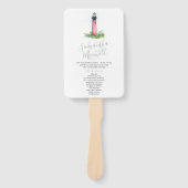 Éventail Programme de mariage de Lighthouse Beach (Devant)