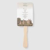 Éventail Programme de mariage de manoir anglais Château Vil (Devant)