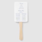 Éventail Programme de mariage de monogramme de la crête de  (Dos)