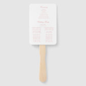 Éventail Programme de mariage de monogrammes de crêtes douc (Dos)