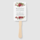 Éventail Programme de mariage de Noël de l'aquarelle de Bou (Devant)