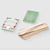 Éventail Programme de mariage de Noël en bois hivernal (Non-assemblé)