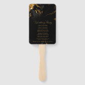 Éventail Programme de mariage de Parties scintillant de mar (Dos)