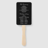 Éventail Programme de mariage de photos de script élégant m (Dos)