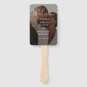 Éventail Programme de mariage de photos de script élégant m (Devant)