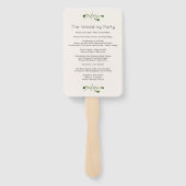 Éventail Programme de mariage de Poinsettia pour le feuilla (Dos)