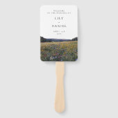 Éventail Programme de mariage de prairie florale de fleurs (Devant)