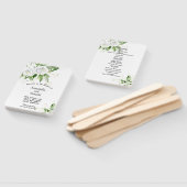 Éventail Programme de mariage de roses blanches et de souff (Non-assemblé)