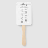 Éventail Programme de mariage de script classique et chrono (Dos)