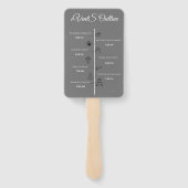 Éventail Programme de mariage de script et chronologie Grey (Dos)