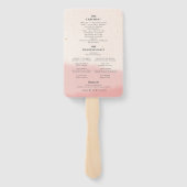 Éventail Programme de mariage de script Gras Flush Flush Mi (Dos)