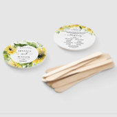 Éventail Programme de mariage de tournesol rond Ventilateur (Non-assemblé)