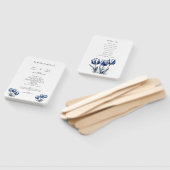 Éventail Programme de mariage Delft Blue Tulip (Non-assemblé)